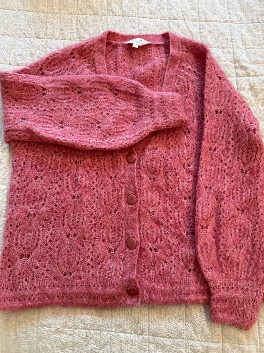 Sezane NWOT Magda Pink  Sweater XS